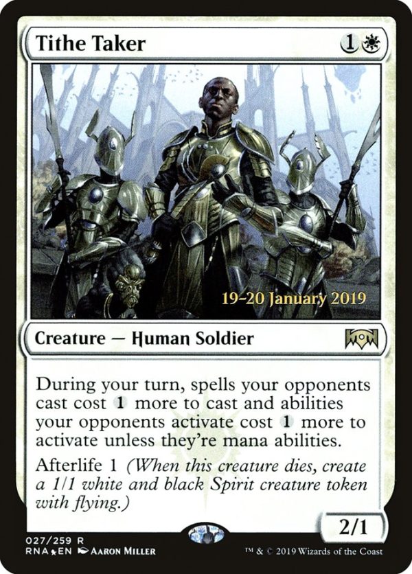 Tithe Taker [Ravnica Allegiance Prerelease Promos] For Cheap