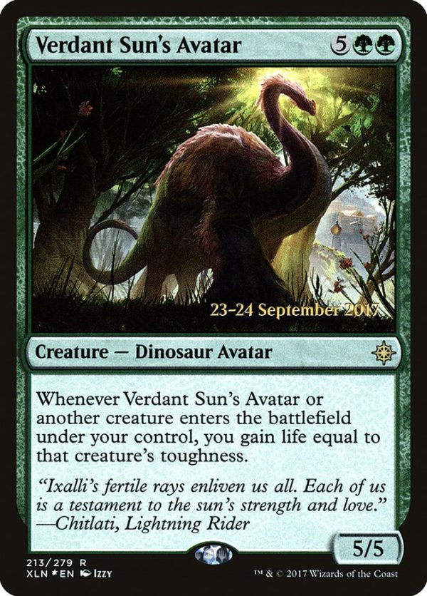 Verdant Sun s Avatar [Ixalan Prerelease Promos] For Sale