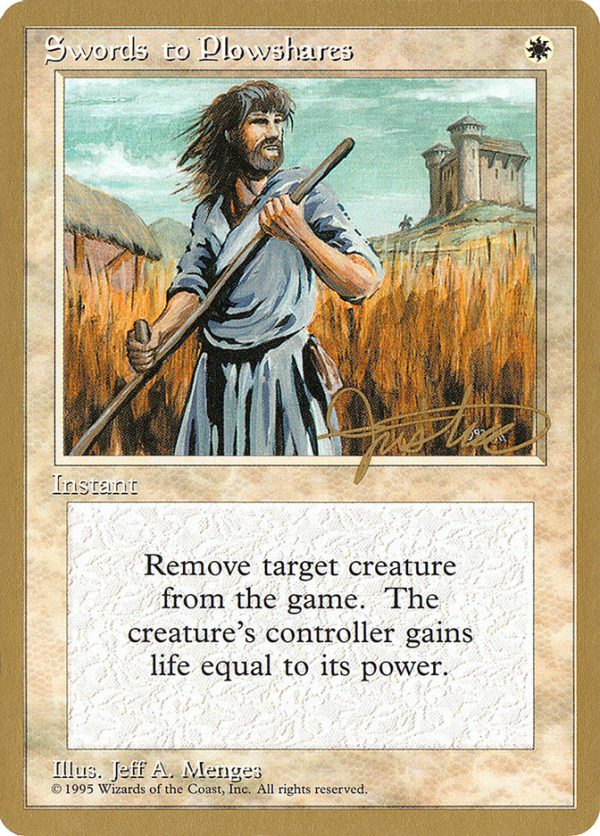 Swords to Plowshares (Mark Justice) [Pro Tour Collector Set] Cheap