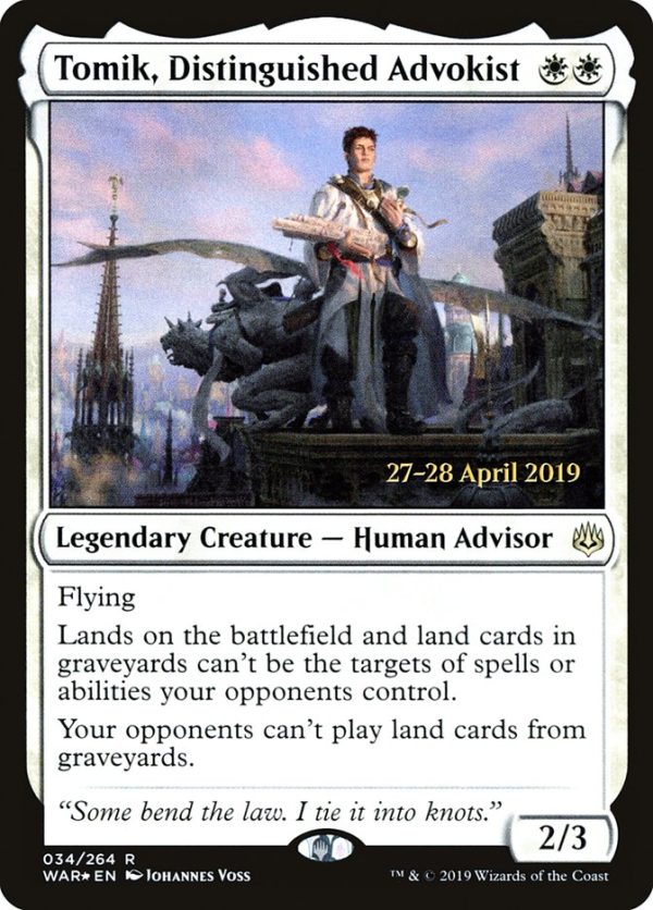 Tomik, Distinguished Advokist [War of the Spark Prerelease Promos] on Sale