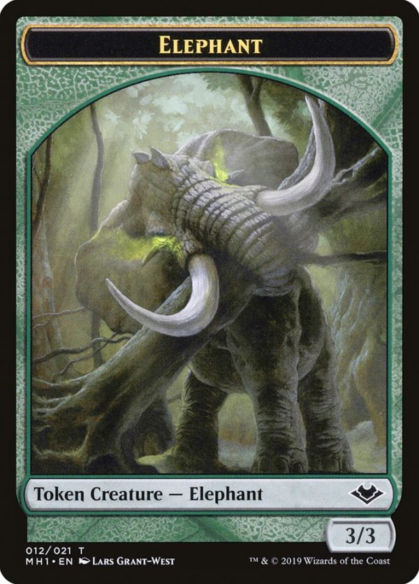 Zombie (007)    Elephant (012) Double-Sided Token [Modern Horizons Tokens] For Sale