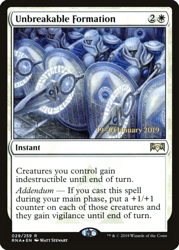 Unbreakable Formation [Ravnica Allegiance Prerelease Promos] Online Sale