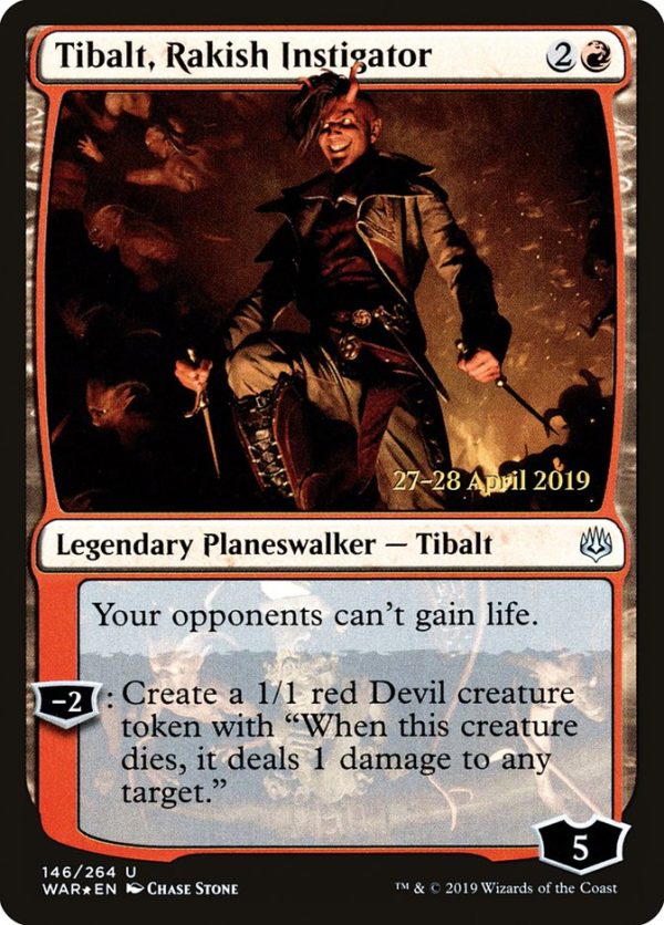 Tibalt, Rakish Instigator [War of the Spark Prerelease Promos] Supply