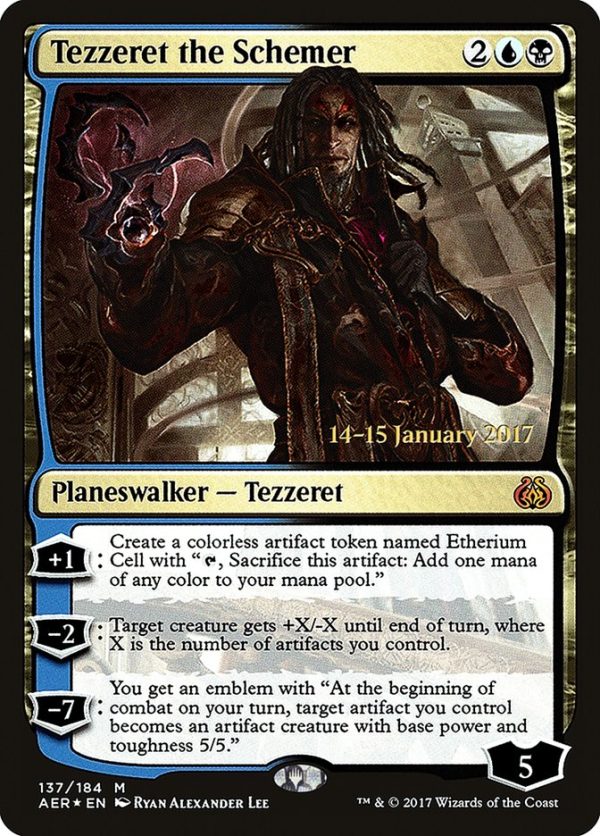 Tezzeret the Schemer [Aether Revolt Prerelease Promos] Online Sale